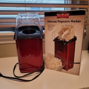 Retro red hot air popcorn maker